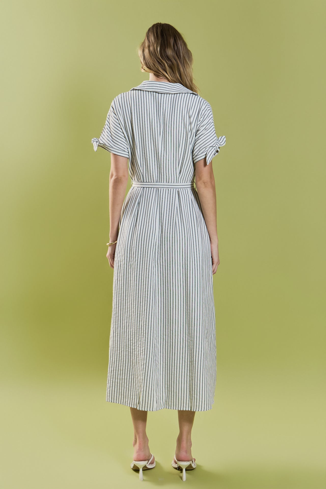 ENGLISH FACTORY - Pinstripe Polished Shirt Dress - DRESSES available at Objectrare