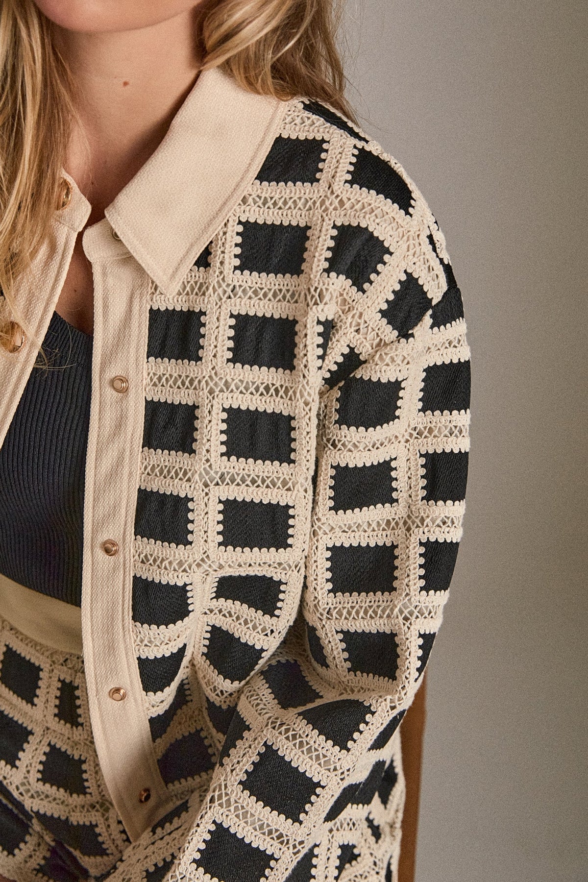Crocheted Oversized Shirt