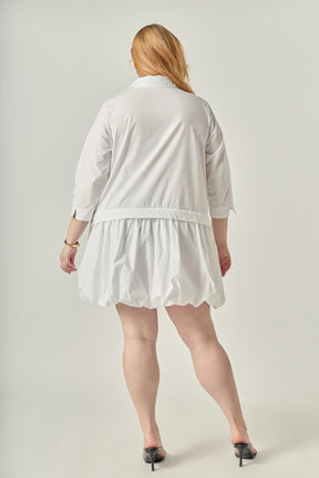 Bubble Hem Shirt Dress