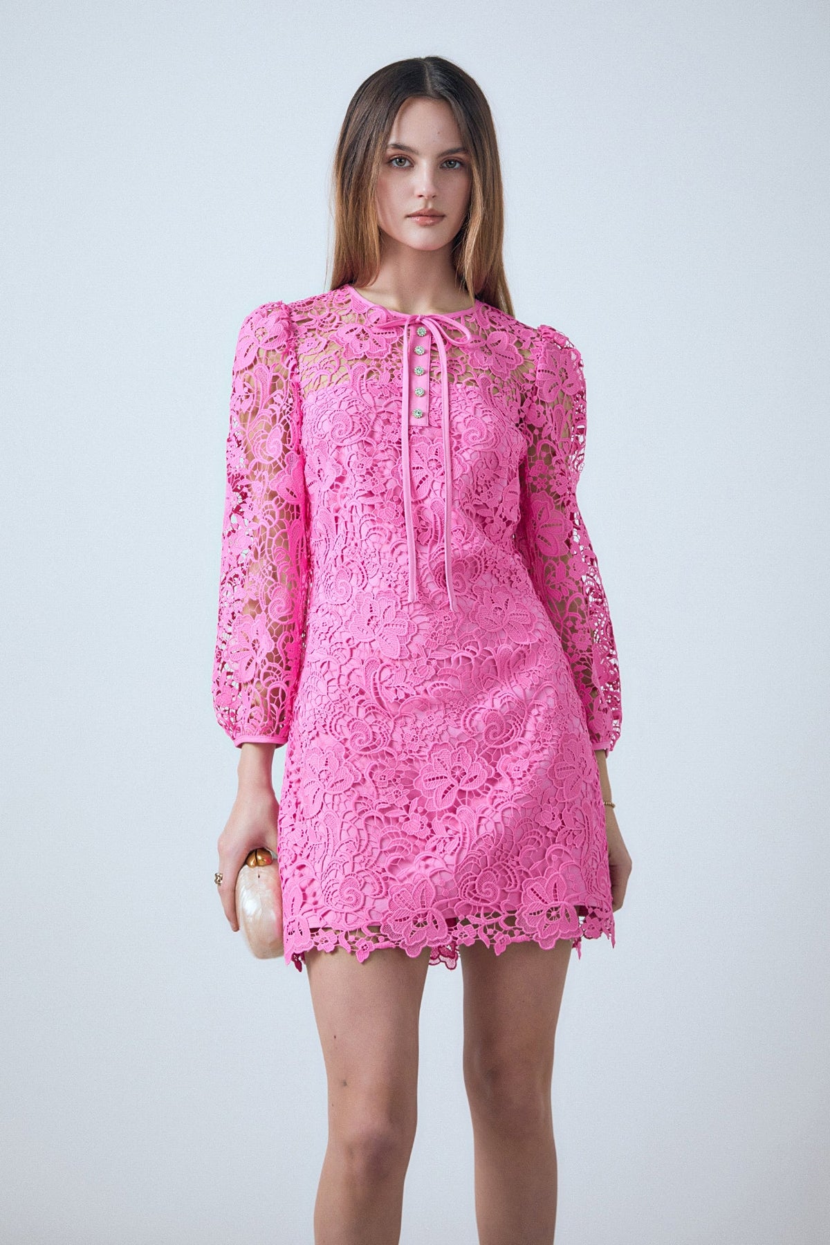 ENDLESS ROSE - Lace Mini Dress - DRESSES available at Objectrare