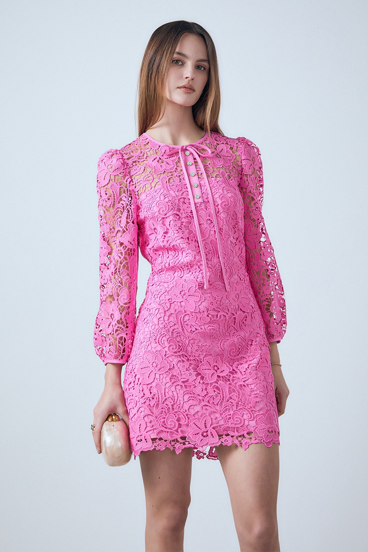 ENDLESS ROSE - Lace Mini Dress - DRESSES available at Objectrare