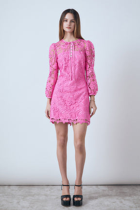 ENDLESS ROSE - Lace Mini Dress - DRESSES available at Objectrare