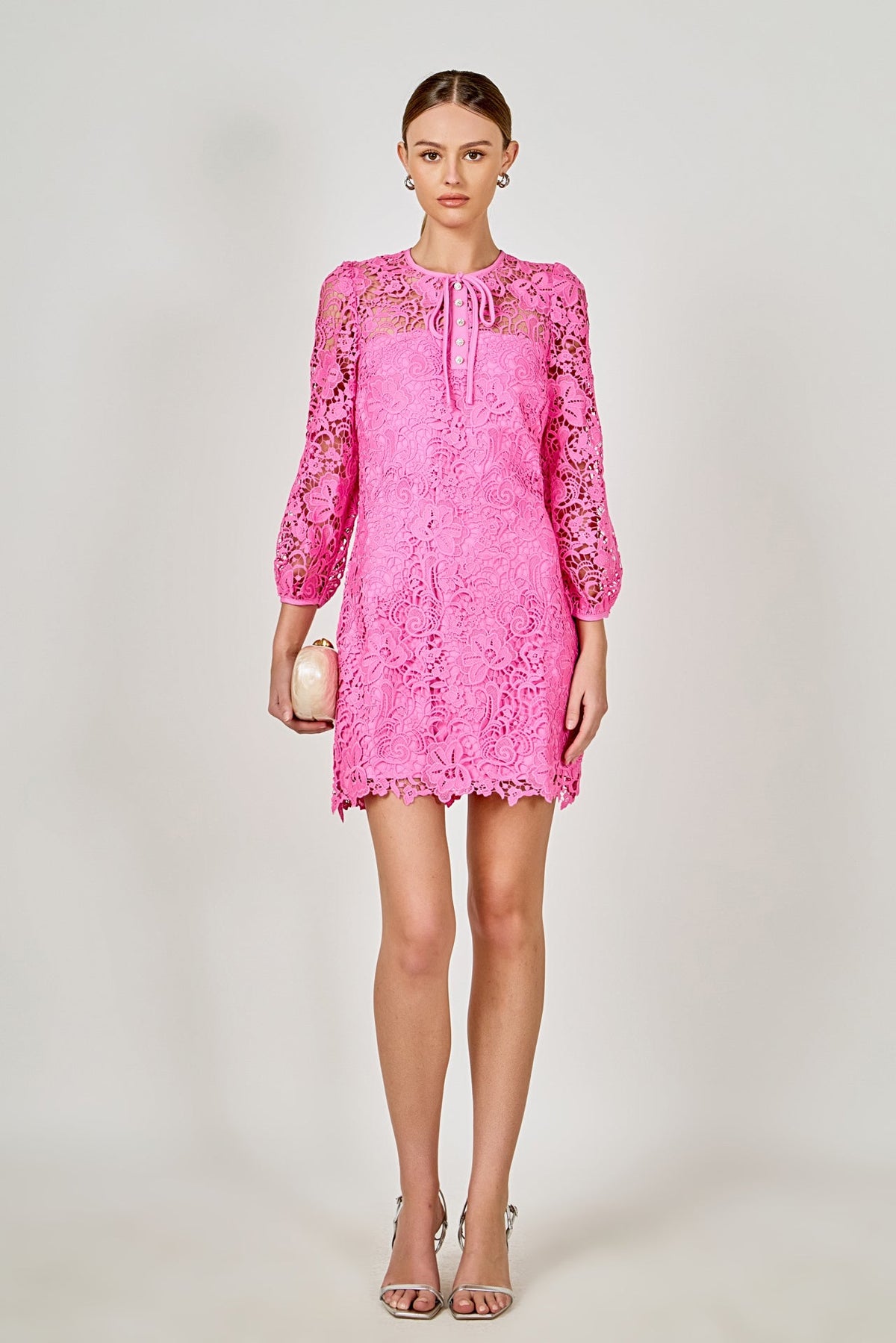 ENDLESS ROSE - Lace Mini Dress - DRESSES available at Objectrare