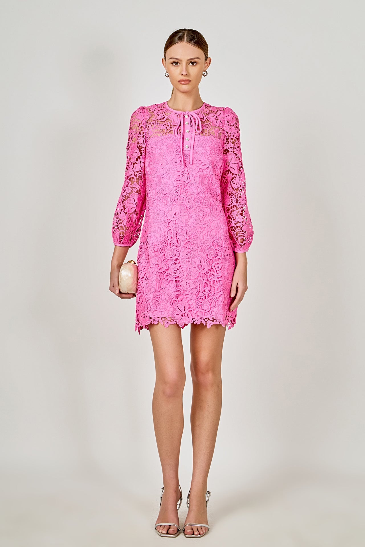 ENDLESS ROSE - Lace Mini Dress - DRESSES available at Objectrare