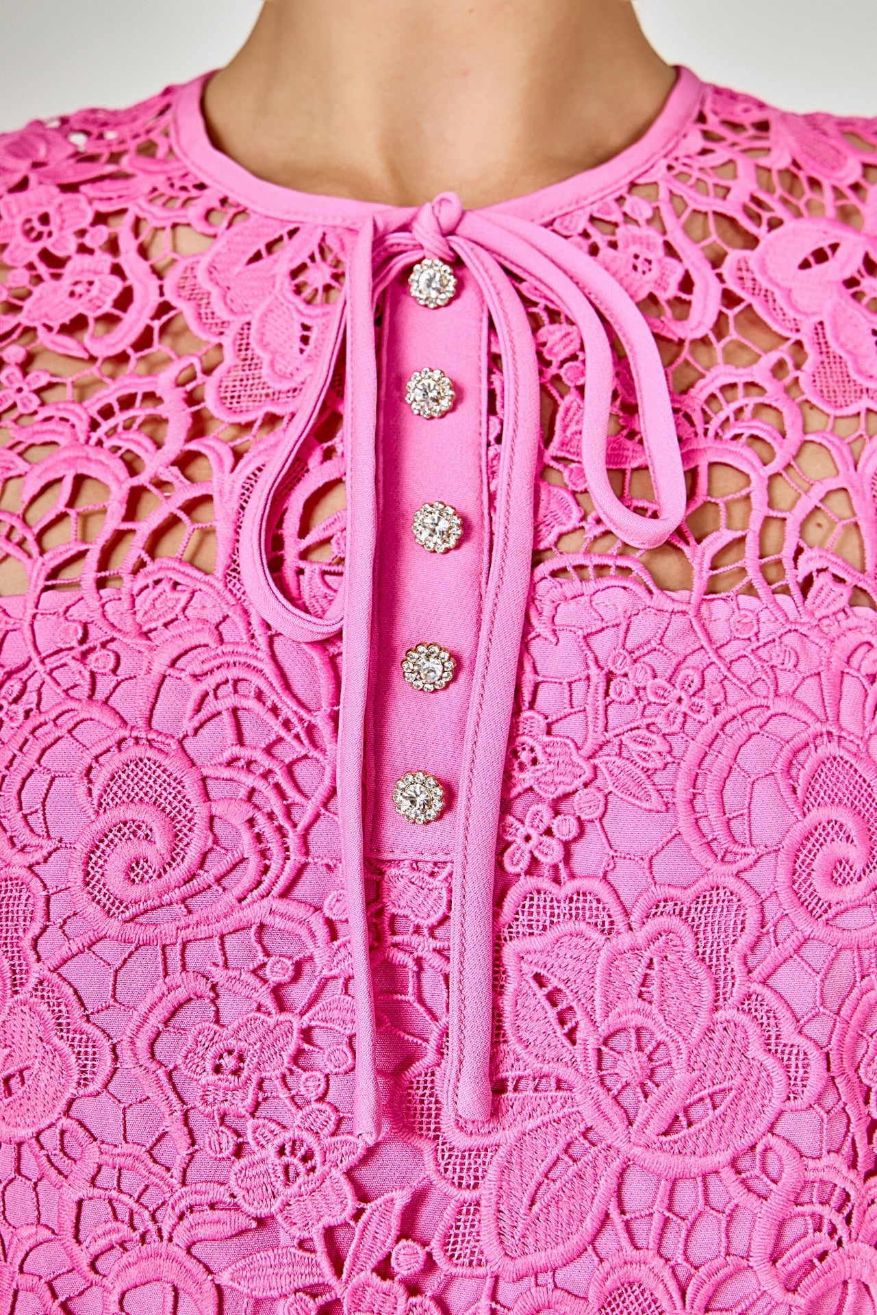 ENDLESS ROSE - Lace Mini Dress - DRESSES available at Objectrare