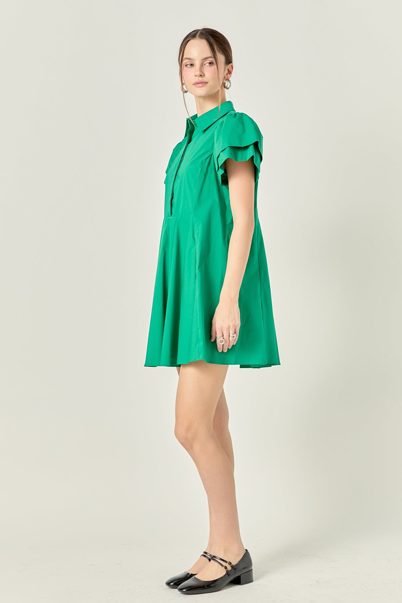 ENGLISH FACTORY - English Factory - Peplum Shirt Mini Dress - DRESSES available at Objectrare