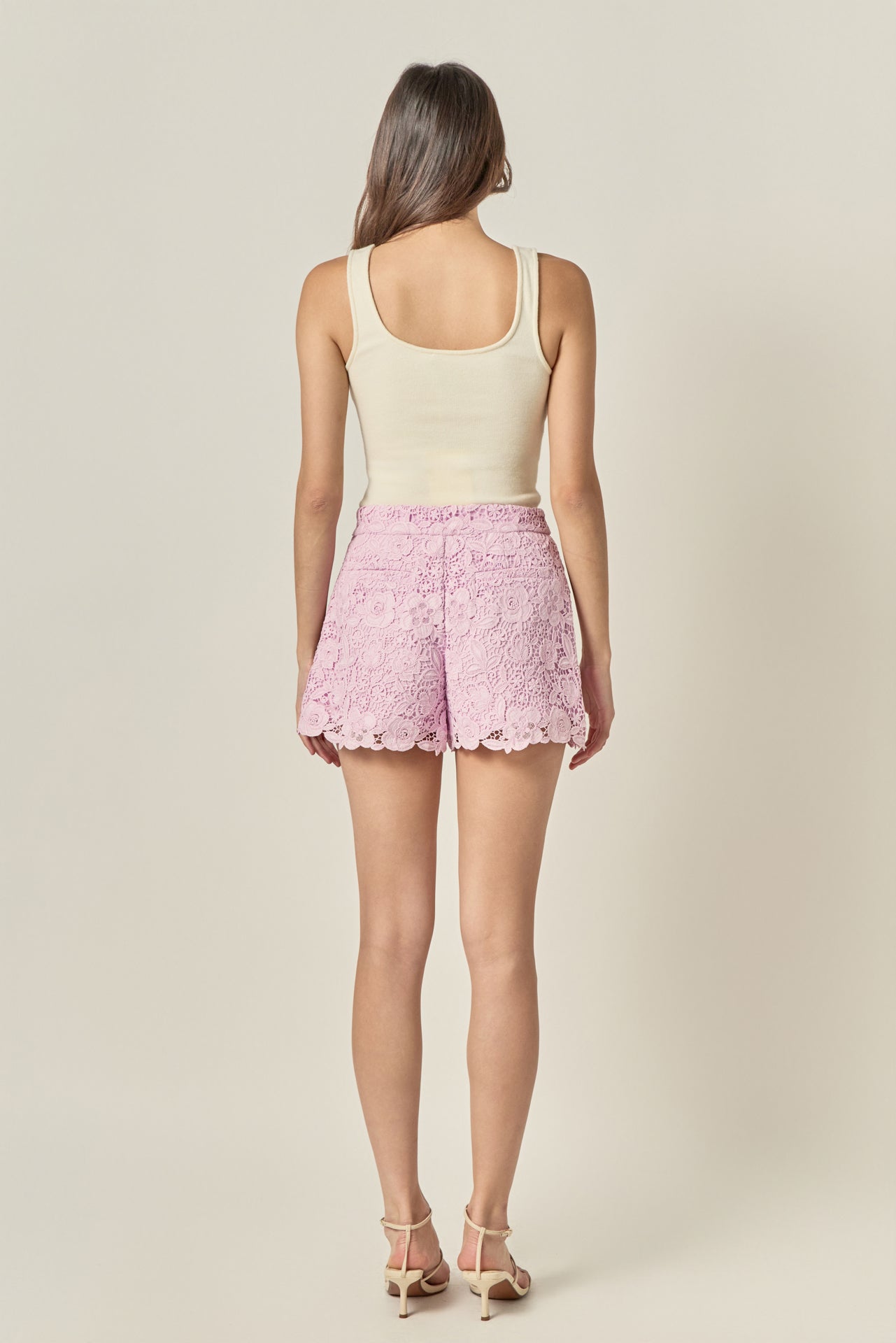 ENGLISH FACTORY - Willow Floral Guipure Lace Shorts - SHORTS available at Objectrare