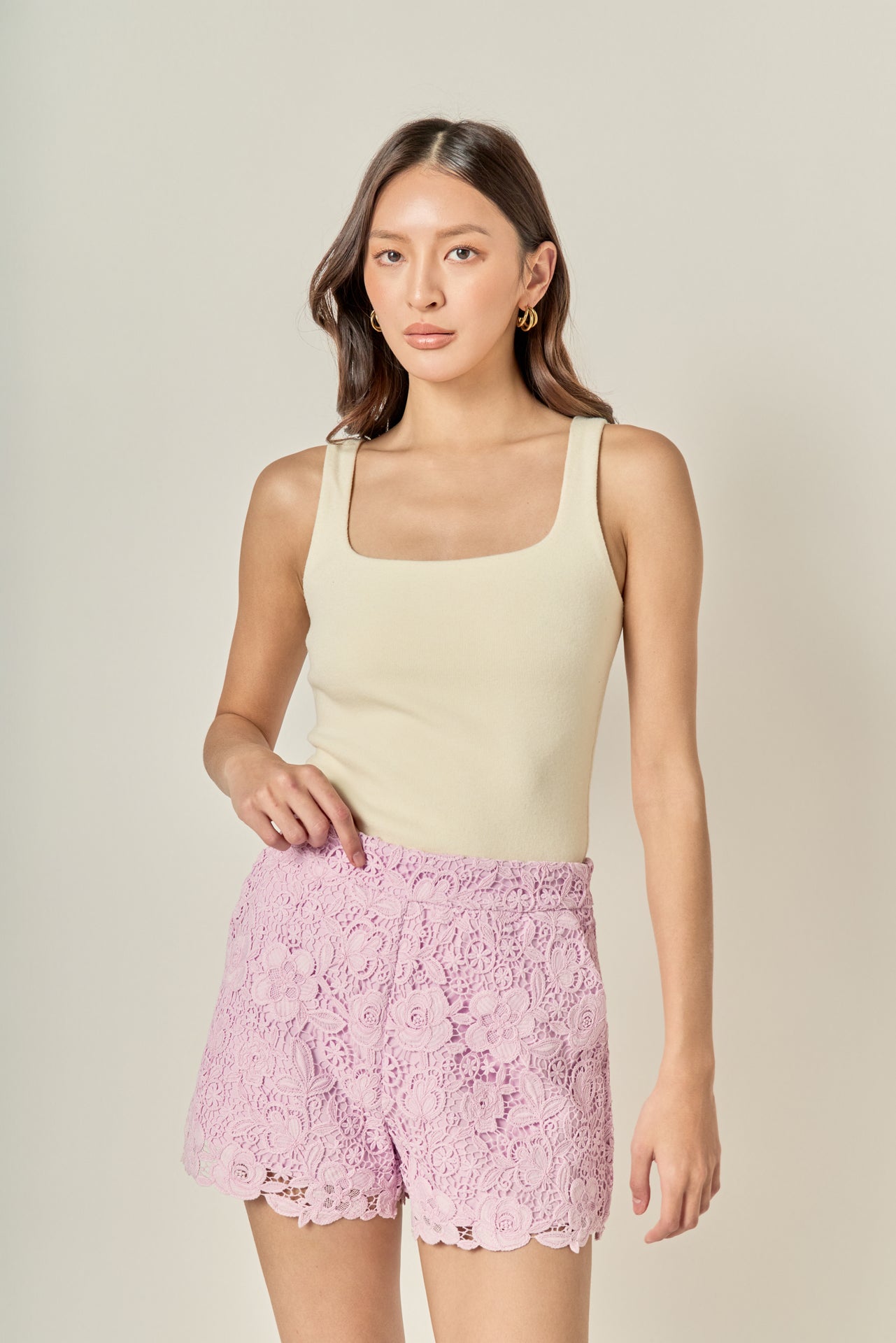 ENGLISH FACTORY - Willow Floral Guipure Lace Shorts - SHORTS available at Objectrare
