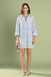 Iris Guipure Lace Mini Dress