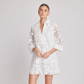 ENGLISH FACTORY - Guipure Lace Mini Dress - DRESSES available at Objectrare