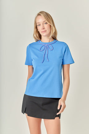 Beaded Bow Tee