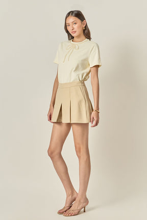 ENGLISH FACTORY - Beaded Bow Tee - T-SHIRTS available at Objectrare