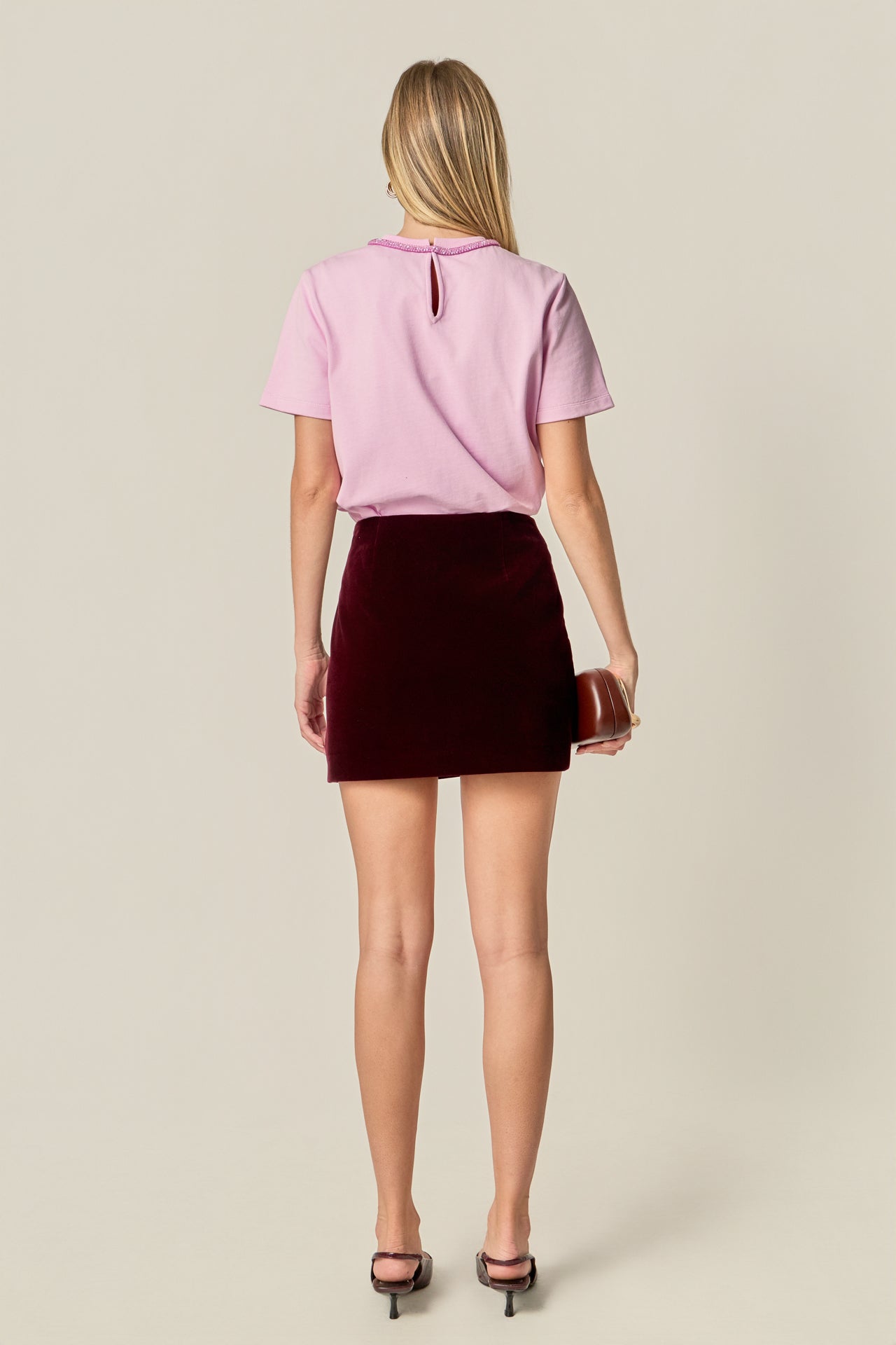 ENGLISH FACTORY - Beaded Bow Tee - T-SHIRTS available at Objectrare