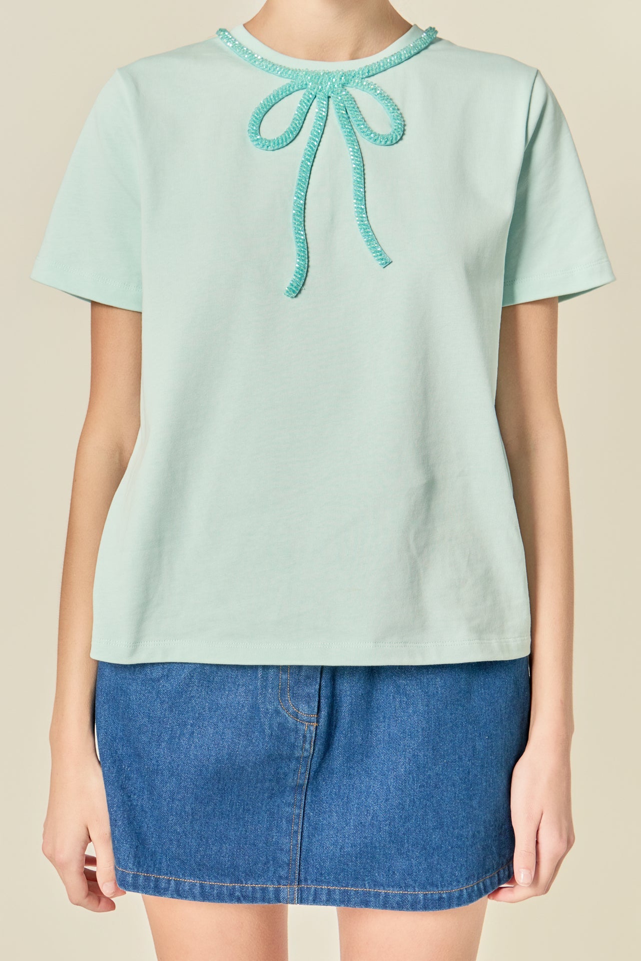 Beaded Bow Tee