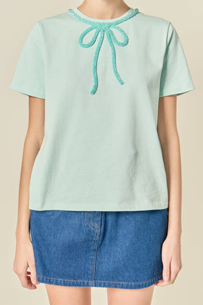 Beaded Bow Tee
