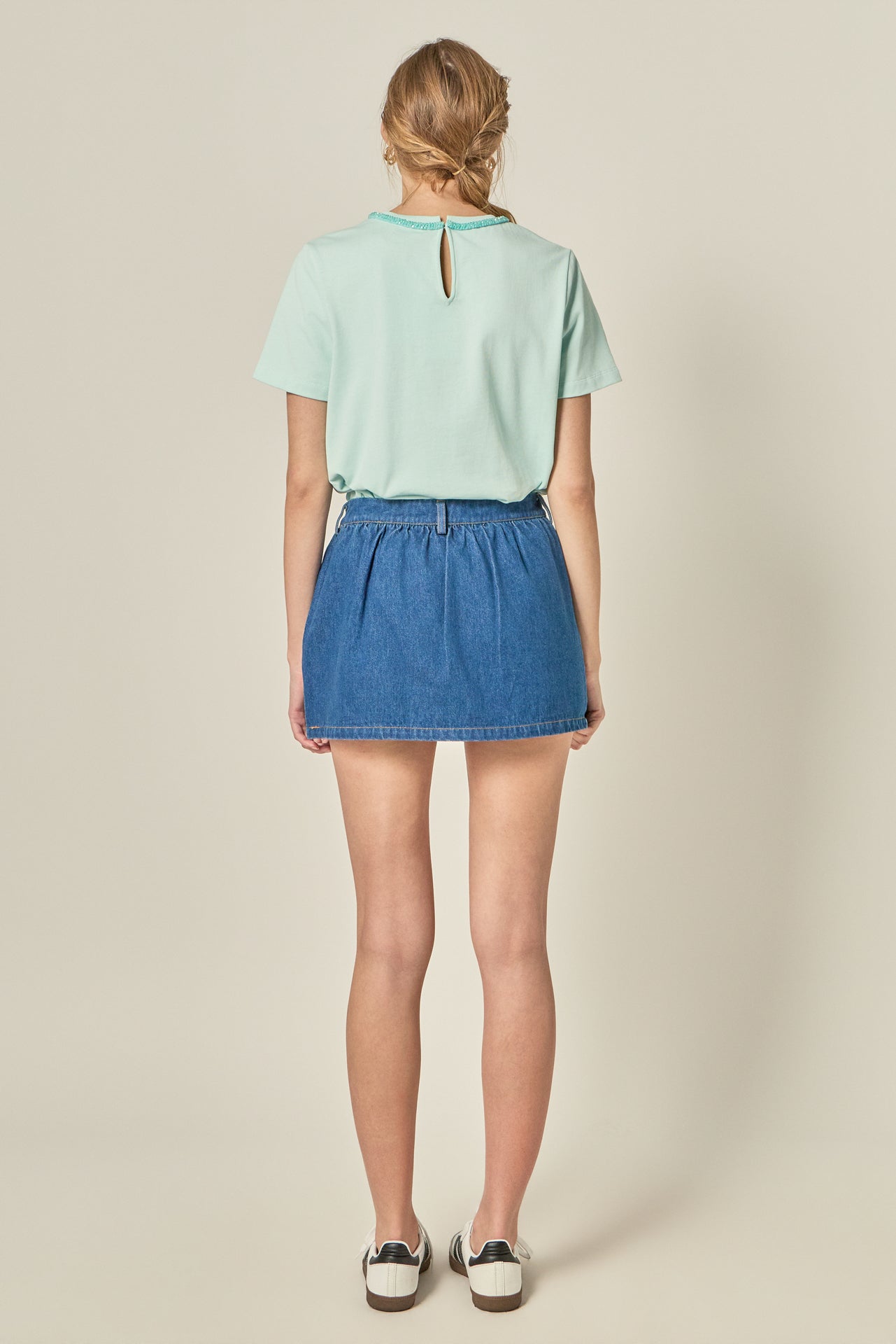 ENGLISH FACTORY - Beaded Bow Tee - T-SHIRTS available at Objectrare