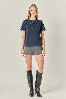 Beaded Bow Tee