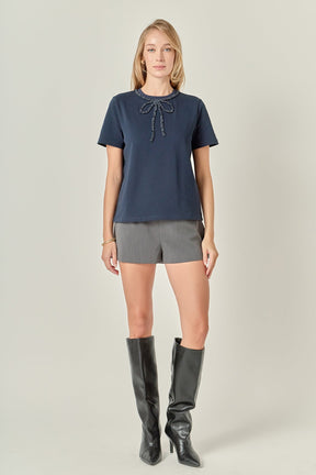 Beaded Bow Tee