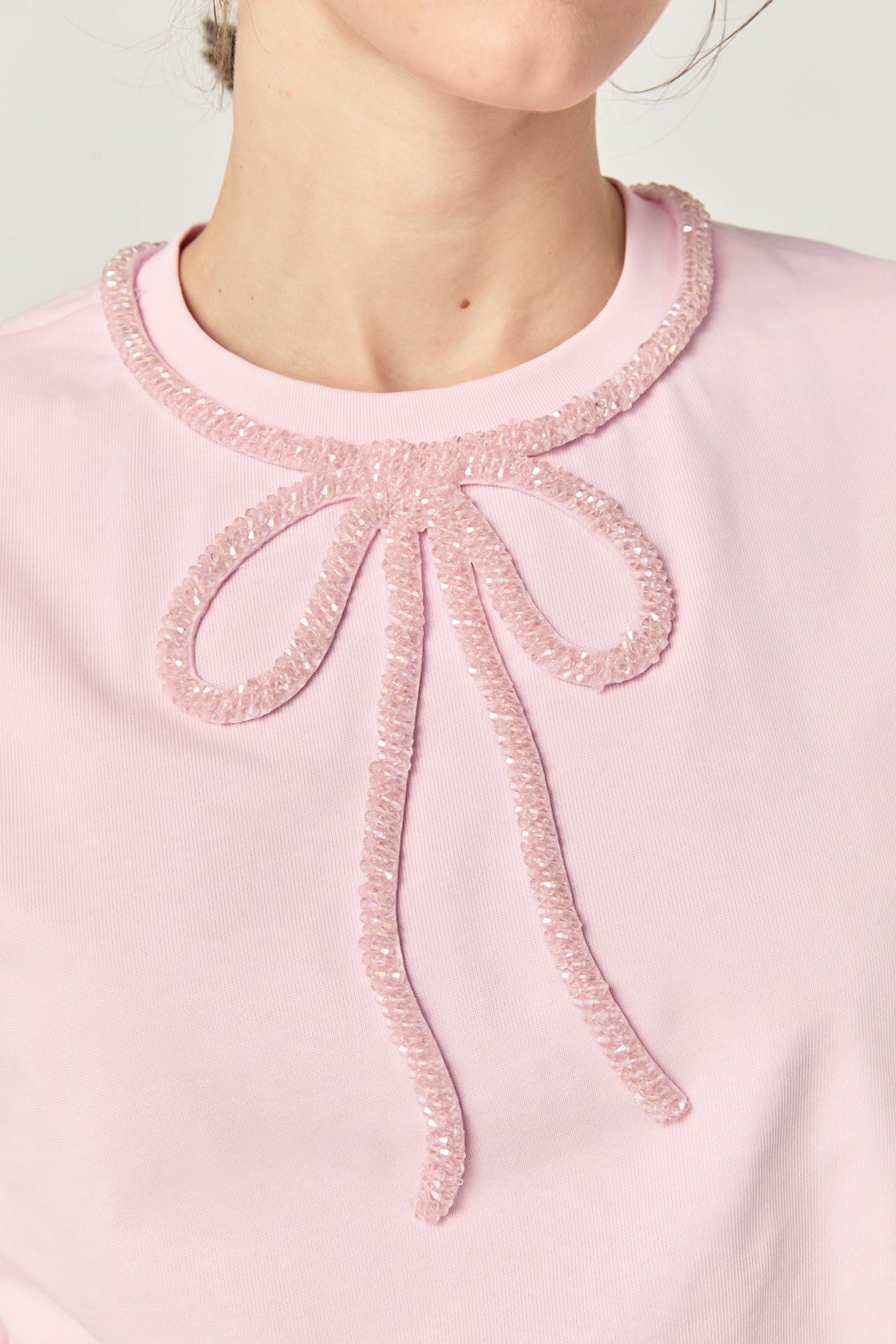 Annabelle Beaded Bow Tee