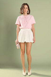 Annabelle Beaded Bow Tee