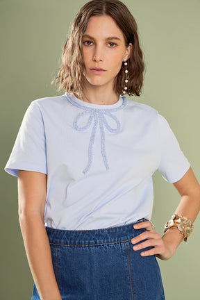 Beaded Bow Tee