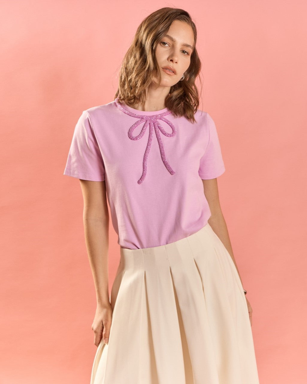 Beaded Bow Tee