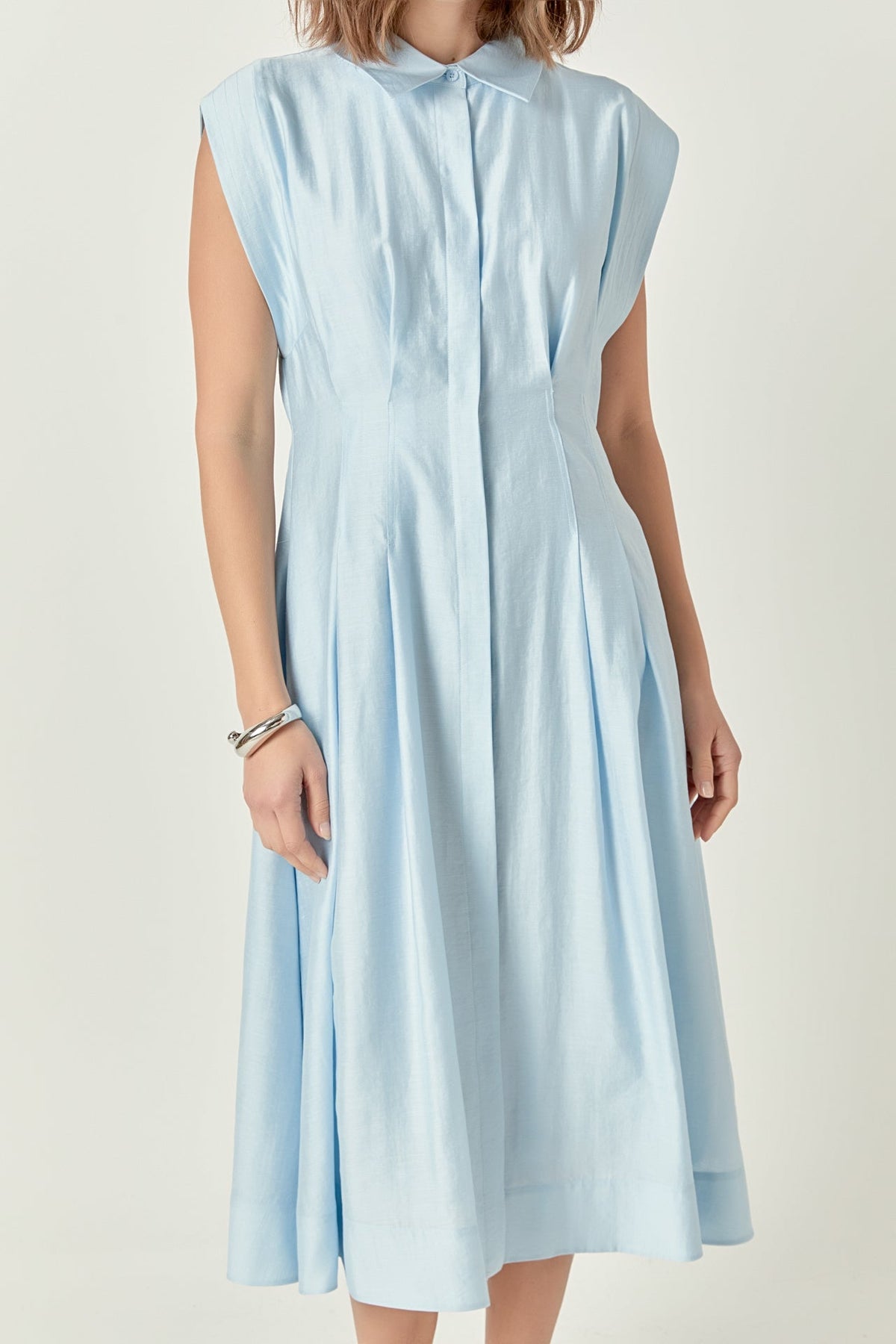 ENGLISH FACTORY - Contrast Stitch Midi Dress - DRESSES available at Objectrare