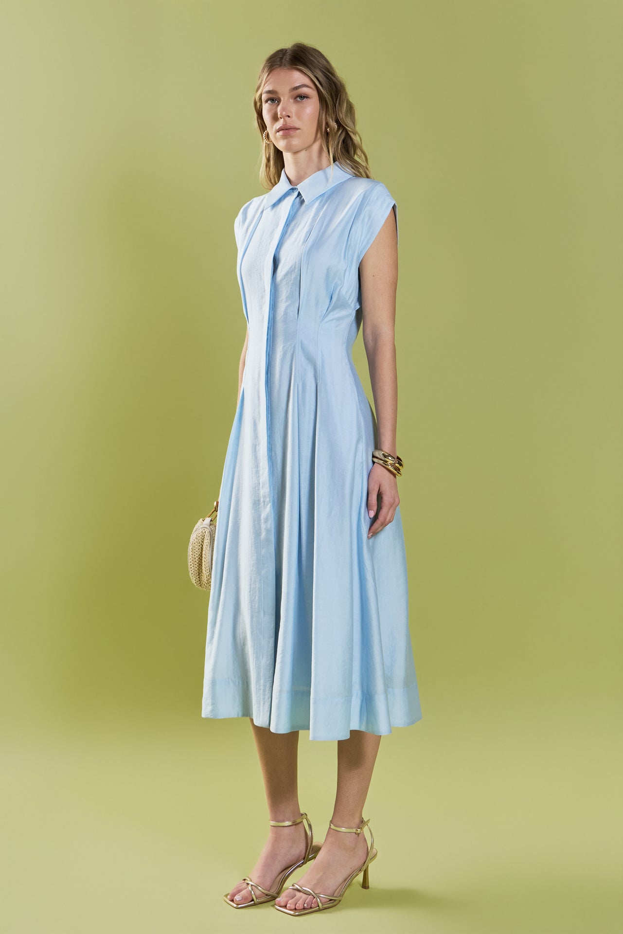 ENGLISH FACTORY - Contrast Stitch Midi Dress - DRESSES available at Objectrare