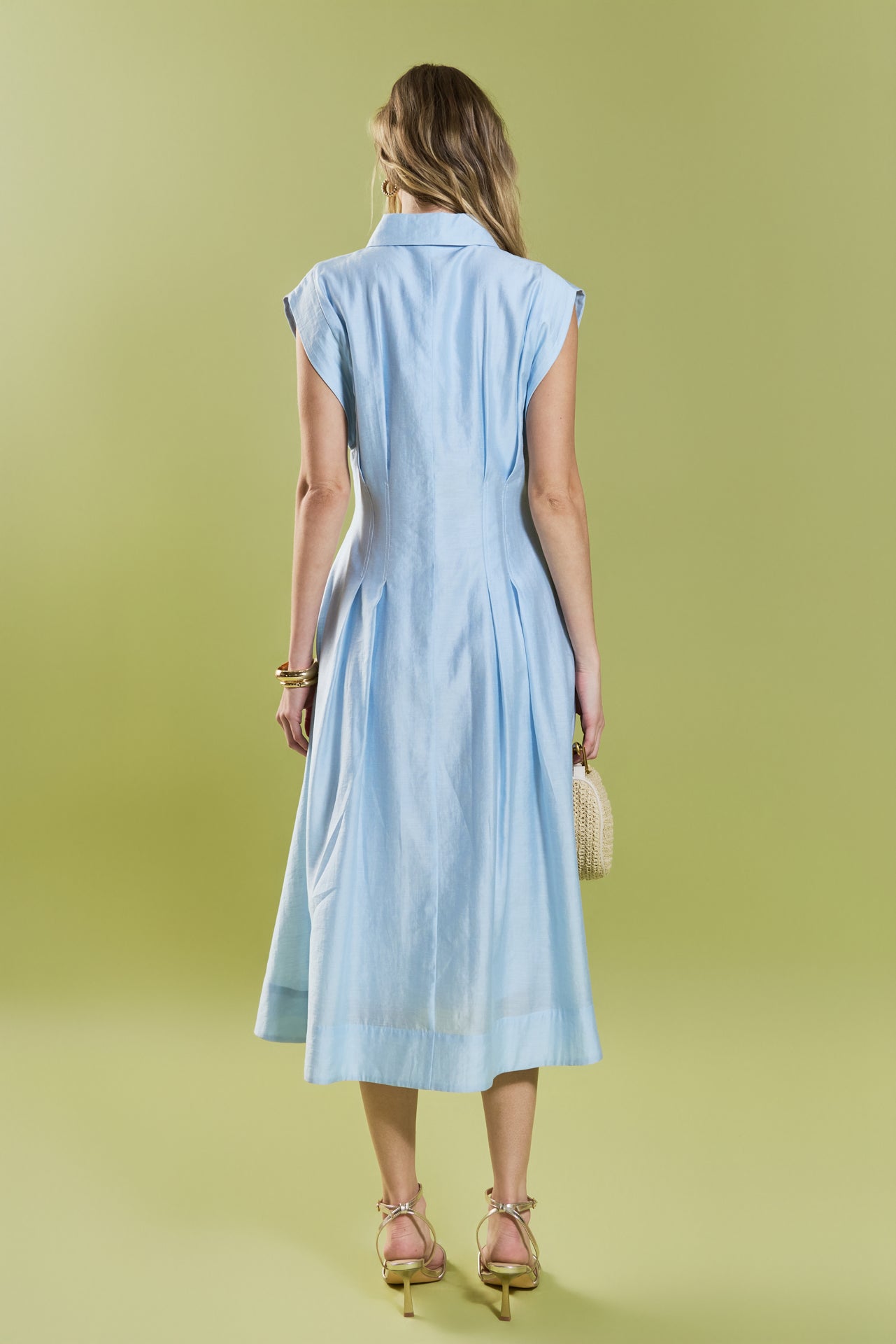 ENGLISH FACTORY - Contrast Stitch Midi Dress - DRESSES available at Objectrare