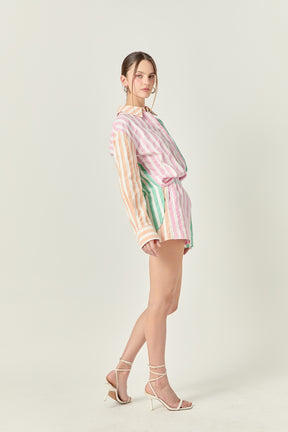 ENGLISH FACTORY - English Factory - Colorblock Stripe Shirt - SHIRTS & BLOUSES available at Objectrare