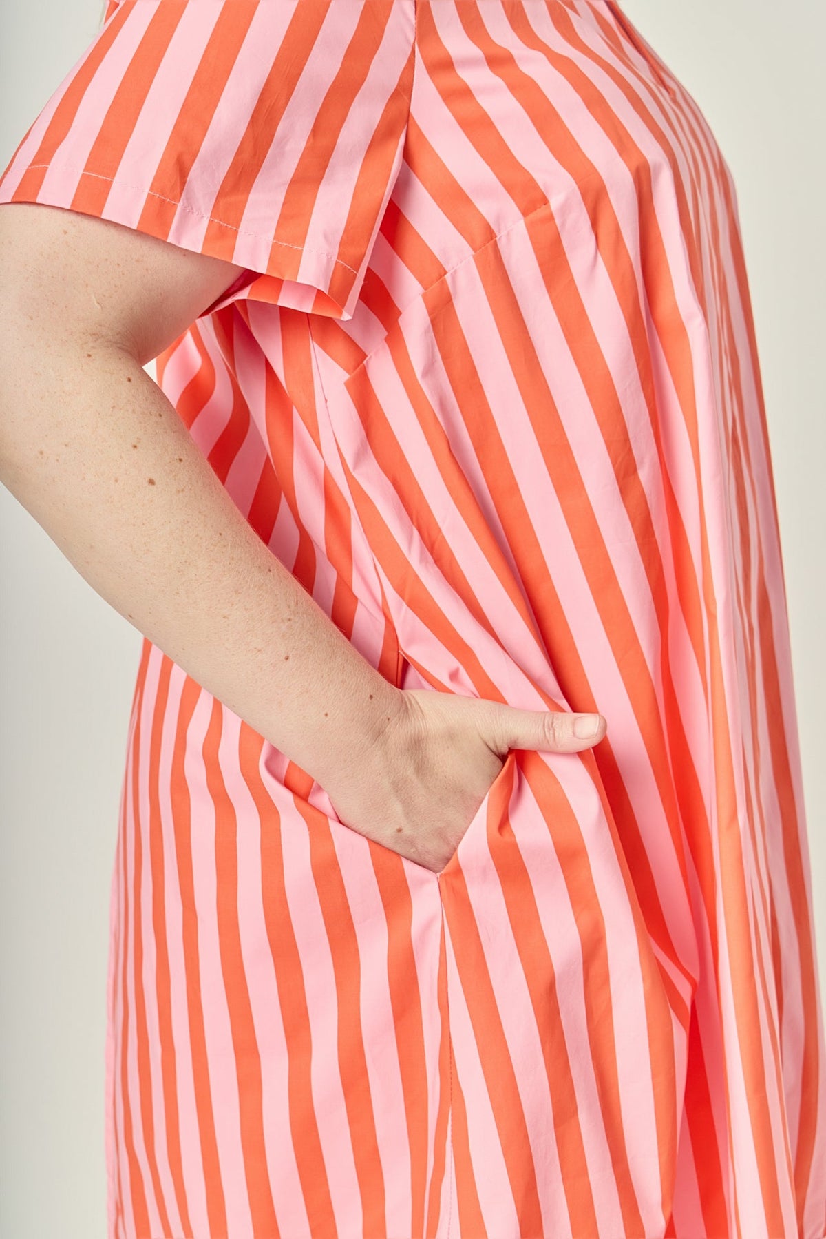 ENGLISH FACTORY - Striped V-Neck Shirt Dress - DRESSES available at Objectrare