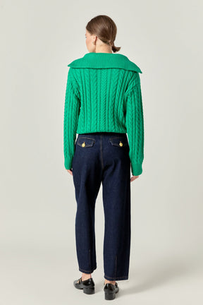 Zip Up Knit Top