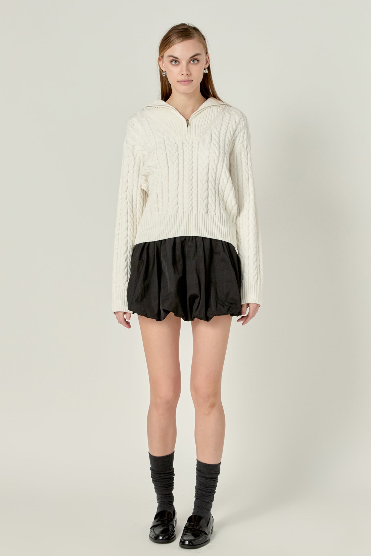 ENGLISH FACTORY - English Factory - Zip Up Knit Top - TOPS available at Objectrare