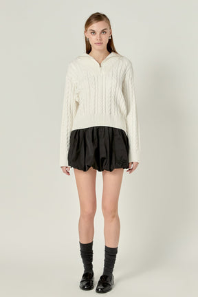 ENGLISH FACTORY - Zip Up Knit Top - TOPS available at Objectrare
