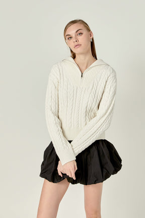 ENGLISH FACTORY - Zip Up Knit Top - TOPS available at Objectrare