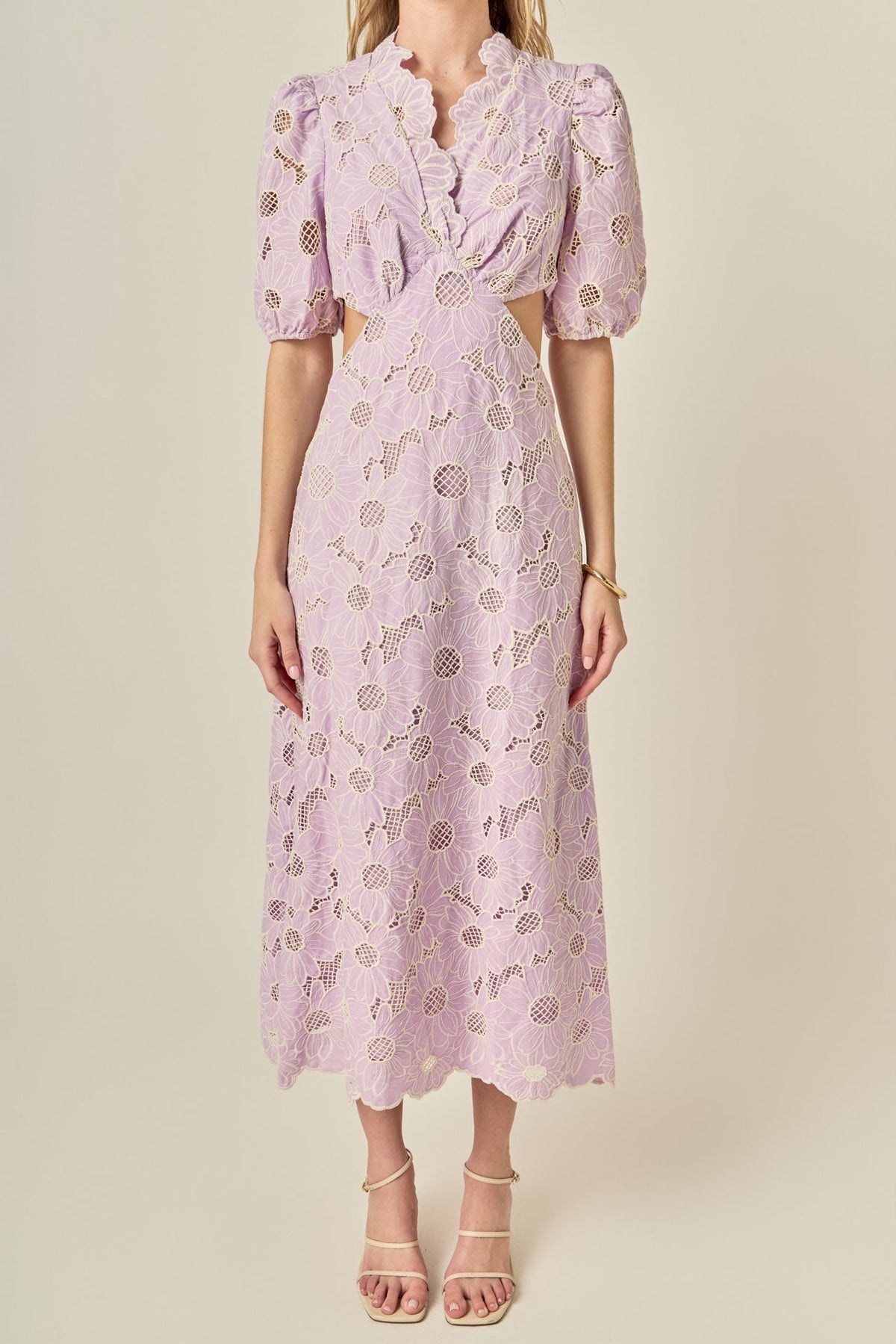 ENGLISH FACTORY - Lilac Bloom Cutout Dress - DRESSES available at Objectrare