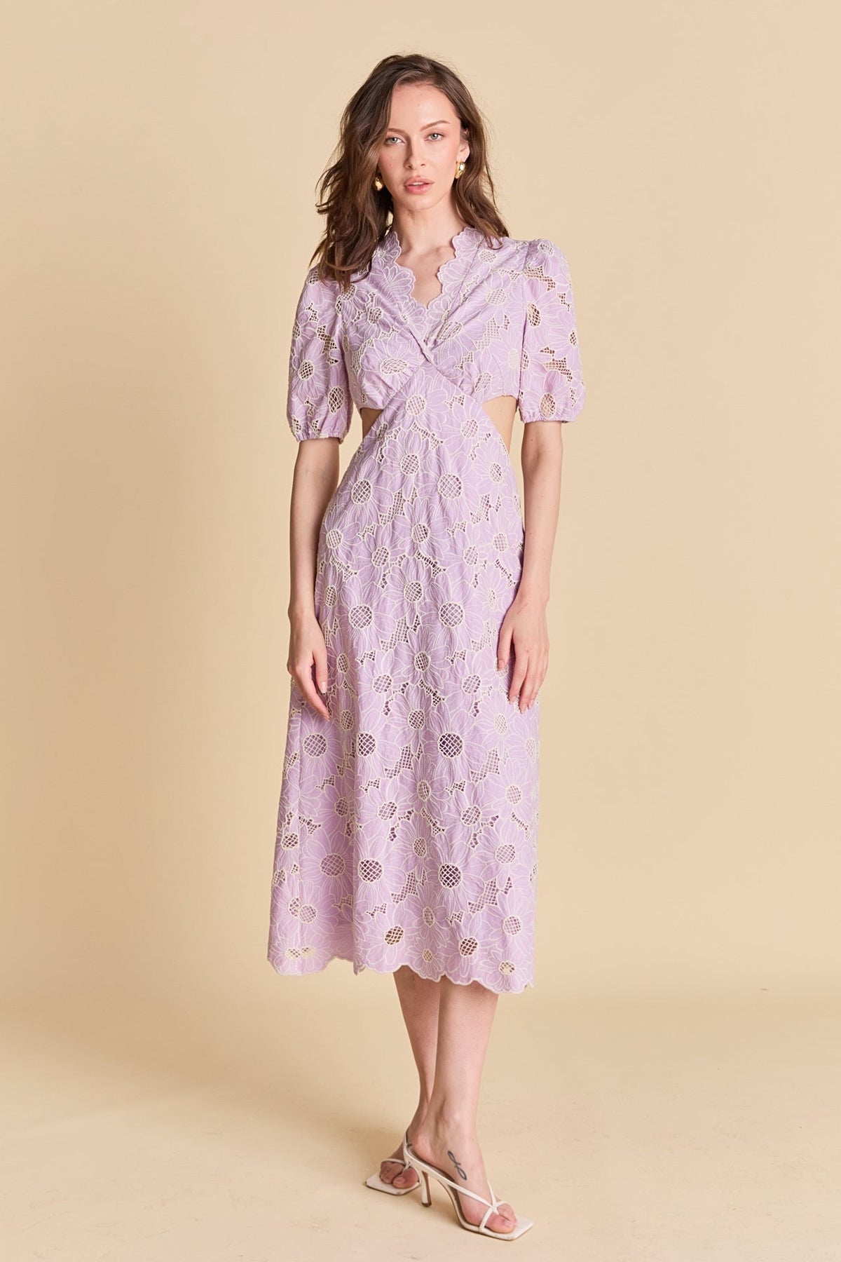 Lilac Bloom Cutout Dress