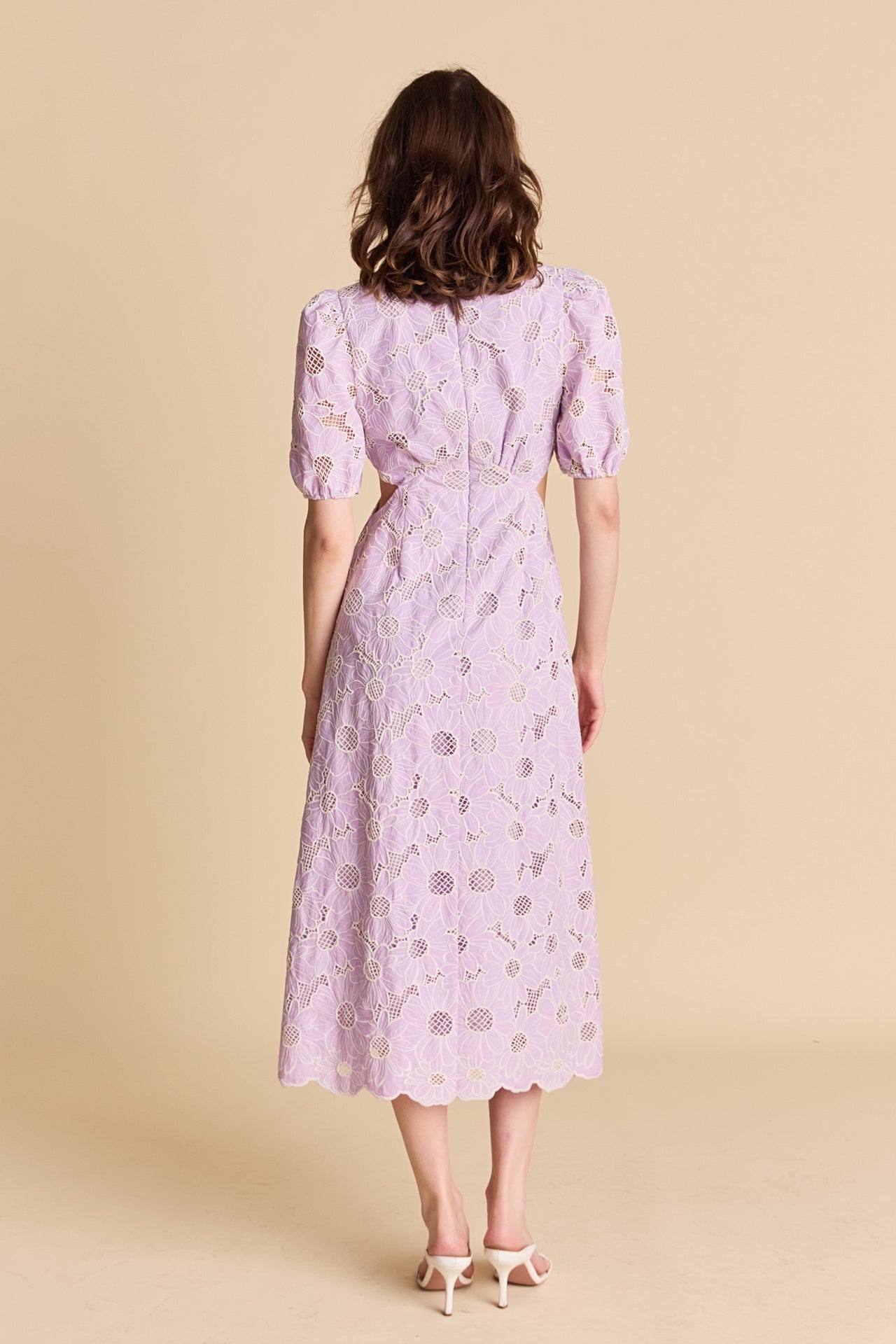 ENGLISH FACTORY - Lilac Bloom Cutout Dress - DRESSES available at Objectrare