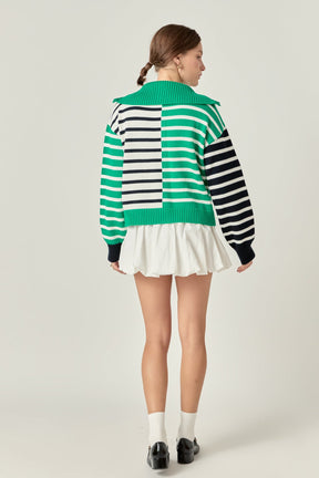 ENGLISH FACTORY - Multi Stripe Knit - SWEATERS & KNITS available at Objectrare