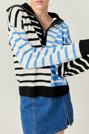 ENGLISH FACTORY - Multi Stripe Knit - SWEATERS & KNITS available at Objectrare