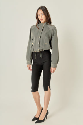 Drawstring Hem Utility Jacket