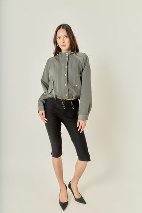 Drawstring Hem Utility Jacket