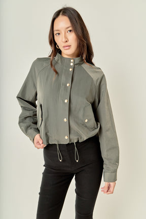 Drawstring Hem Utility Jacket