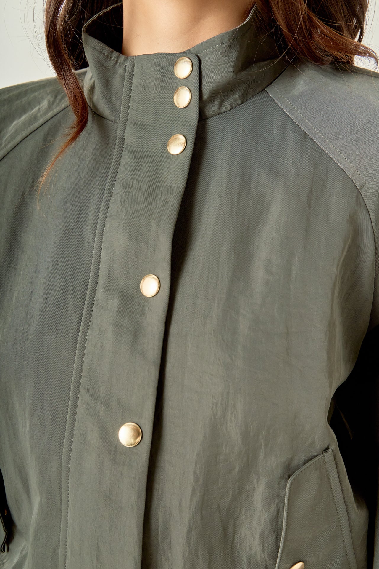 Drawstring Hem Utility Jacket