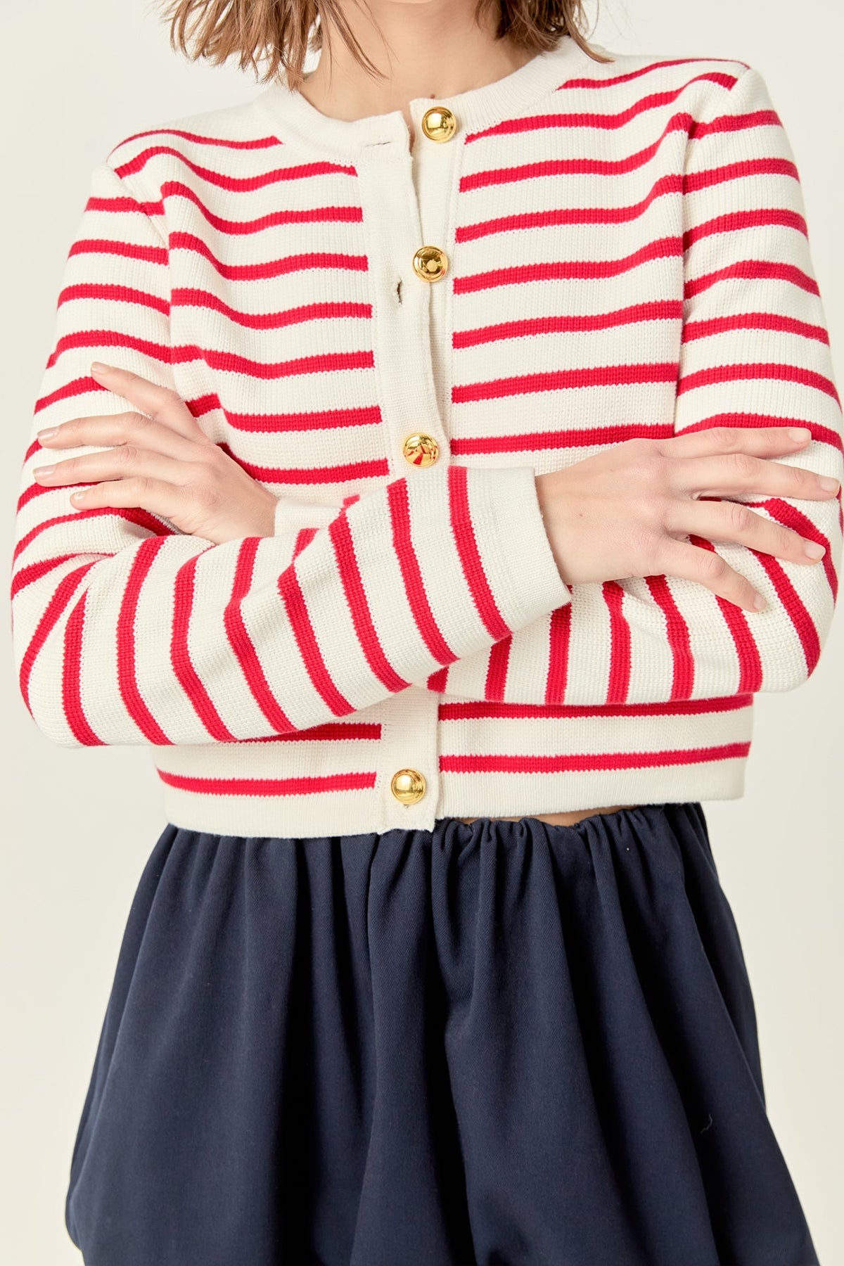 ENGLISH FACTORY - Stripe Cardigan - SWEATERS & KNITS available at Objectrare