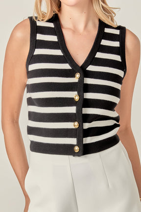 ENGLISH FACTORY - Knit Vest - TOPS available at Objectrare