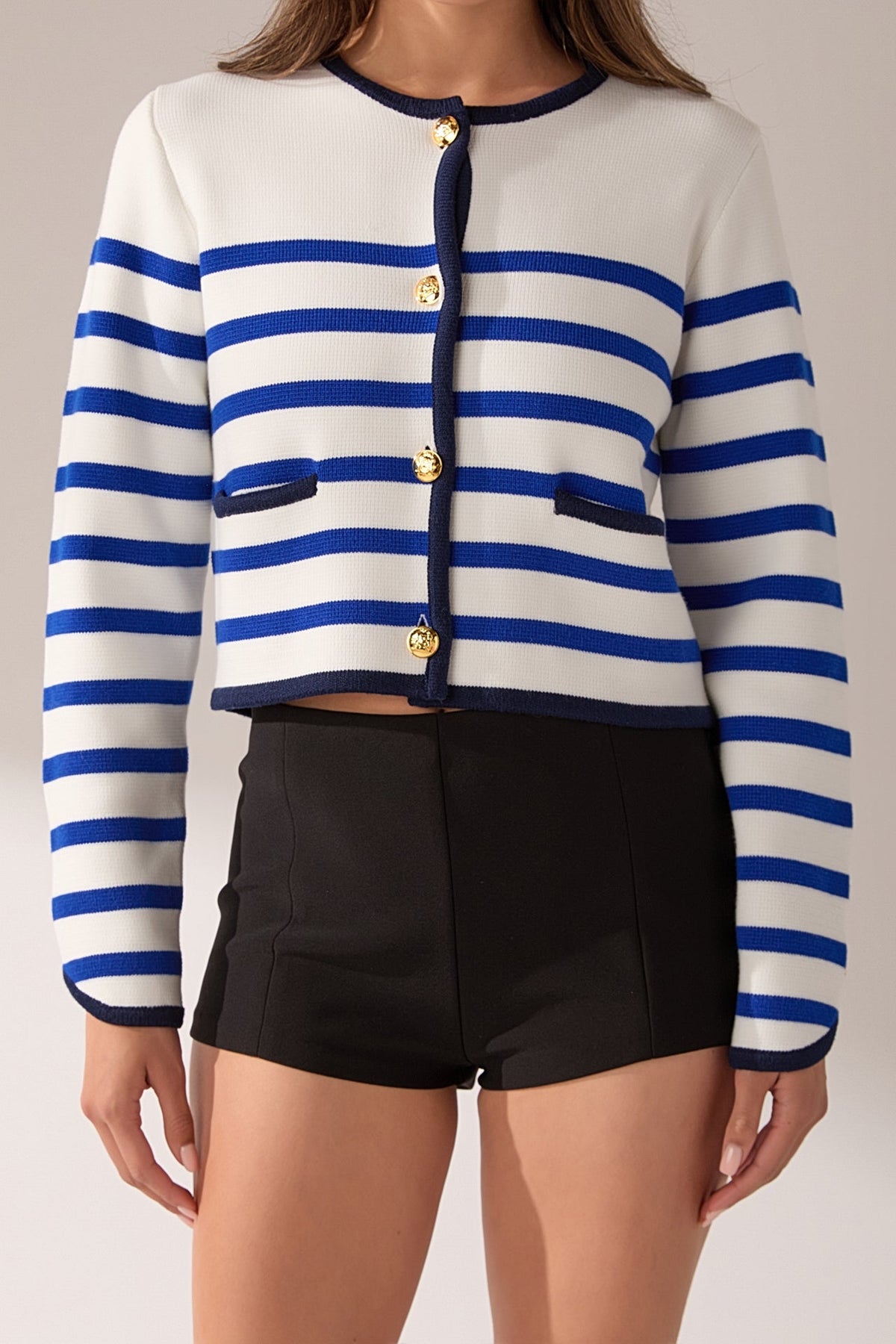 ENGLISH FACTORY - Stripe Cardigan - SWEATERS & KNITS available at Objectrare