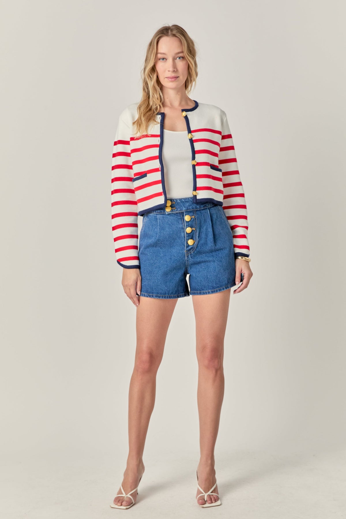 ENGLISH FACTORY - Stripe Cardigan - SWEATERS & KNITS available at Objectrare