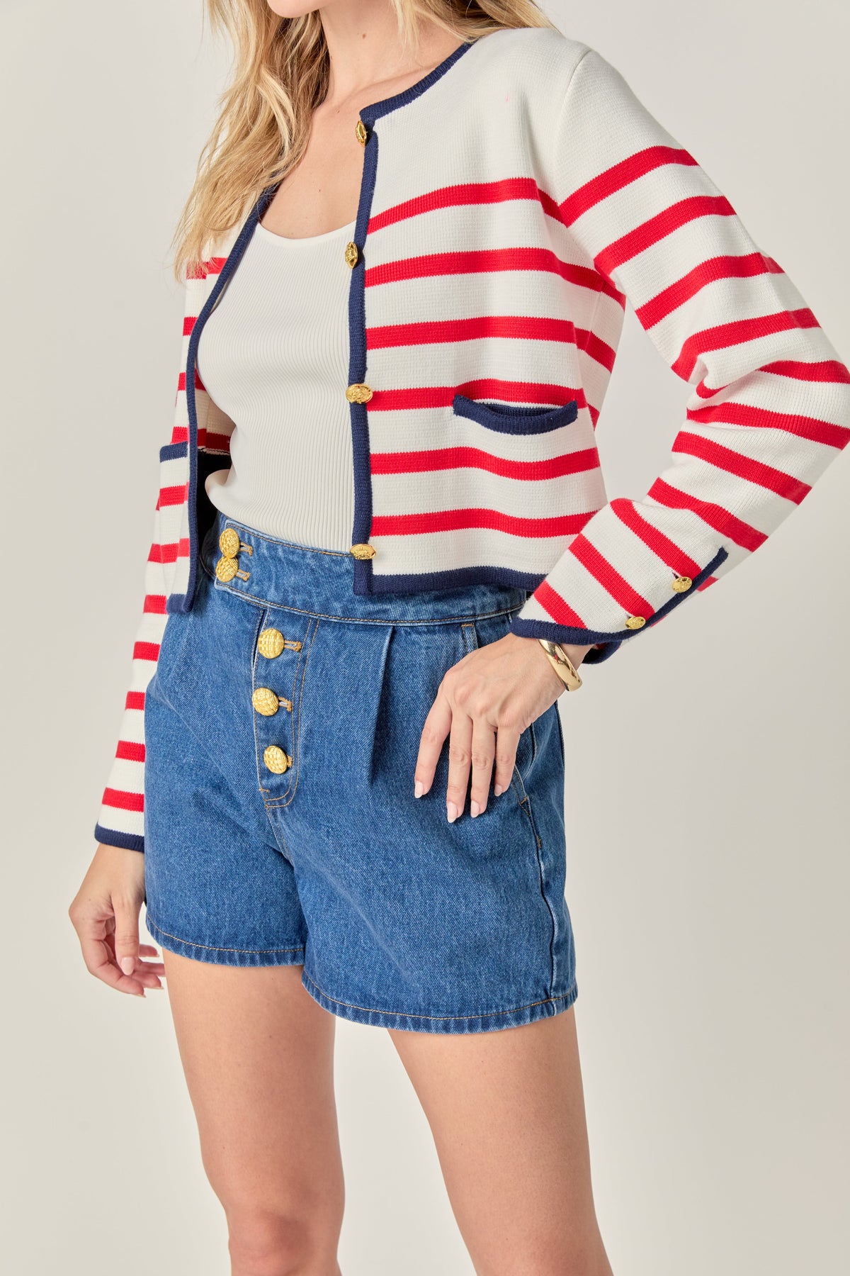 ENGLISH FACTORY - Stripe Cardigan - SWEATERS & KNITS available at Objectrare