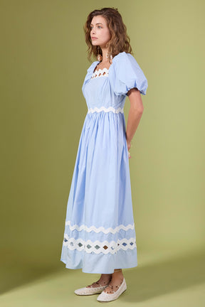 ENGLISH FACTORY - Scallop Pointed Midi Dress - DRESSES available at Objectrare